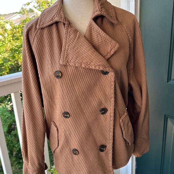 Free People Jackets & Blazers - NWT Free People “Remi” Oversized Ribbed Cord / Corduroy Shirt Jacket XS Boho
